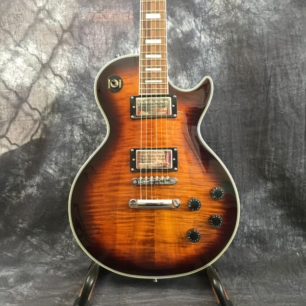 

new to custom shop brown lp standard custom electric guitar real p display