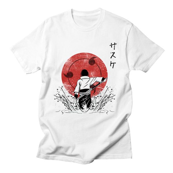 

2019 naruto uchiha sasuke itachi tshirt men short sleeve anime streetwear summer style cotton tee shirt men, White;black