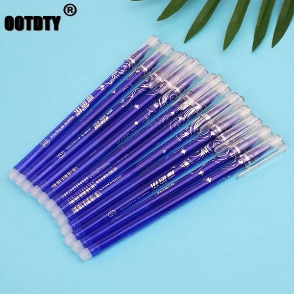 

12pcs/set 0.38mm erasable gel pen with blue black refills school office stationery dropshipping