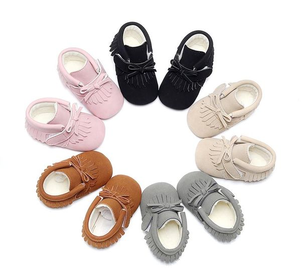 

baby girls tassel bowknot shoes newborn first walkers infants soft sole pu cotton thicken shoes autumn winter warm short boots
