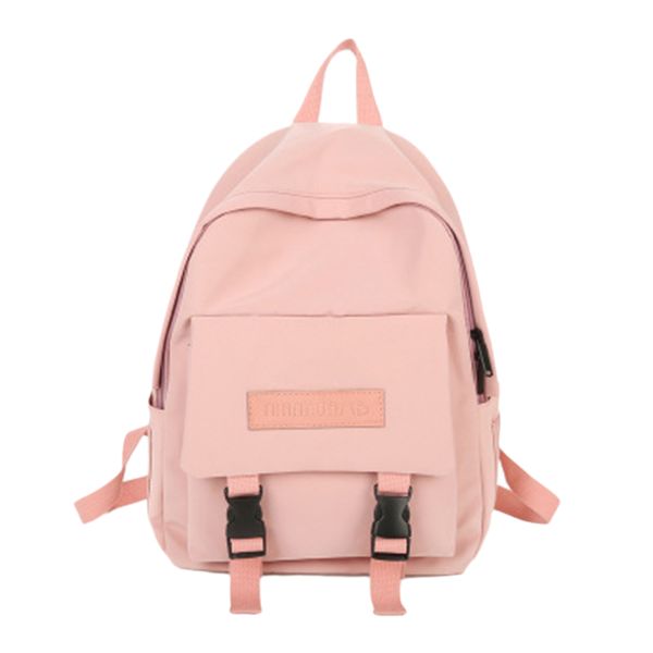 

fashion backpack solid color school bags for teenage girl casual travel backpack big capacity canvas bag women bagpack