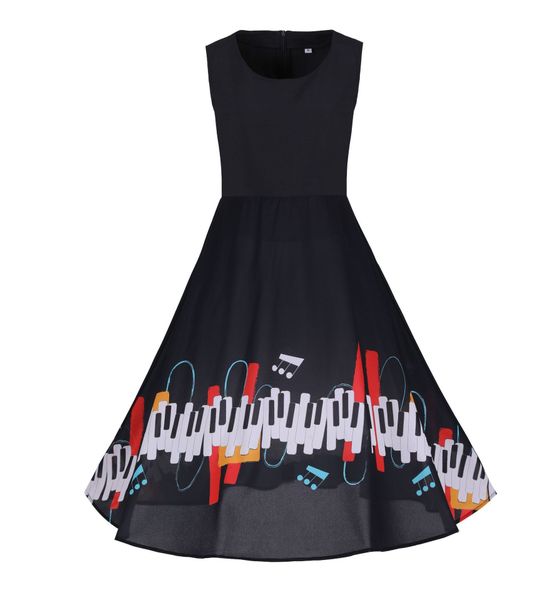 

number note printing round neck night club dress will pendulum skirt lace, White;black