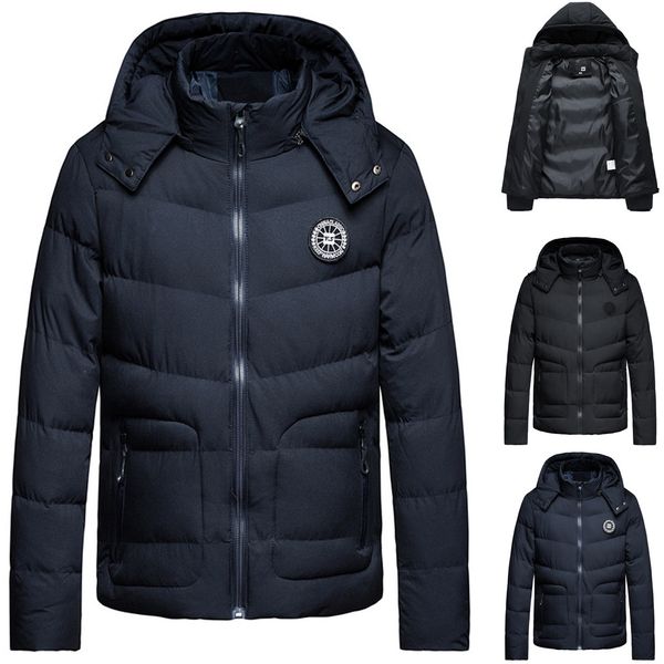 

men coat mens winter zipped warm tracksuit casual long sleeve outwear coat manteau hommes dropshipping, Tan;black