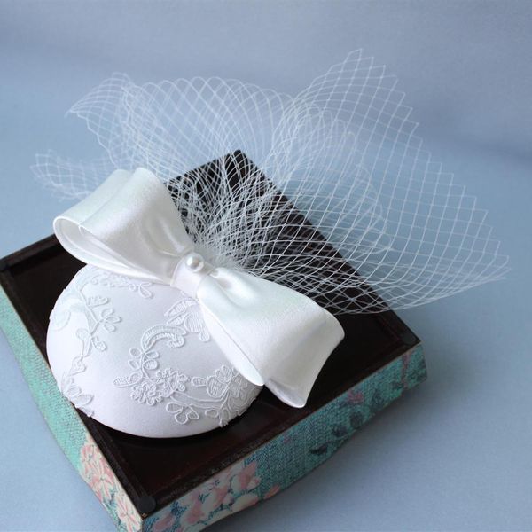 

элегантный fascinators white wedding bride головной убор для женщин mesh veil урожай дамы официальный коктейль чародей шляпы iqglu