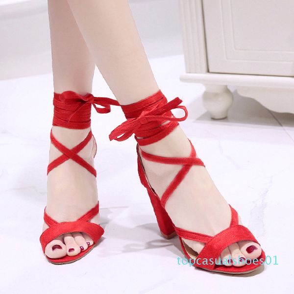 

women high heels sandals cross tie summer pumps female slingbacks party wedding ladies open toe plus size shoes 2020 new t01, Black