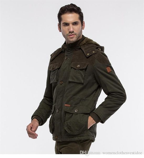 

зимняя куртка мужского толстый сыпучий с капюшоном пальто моды молния плюс размер верхней одежды конструктора mens руна кардиган coat, Black;brown