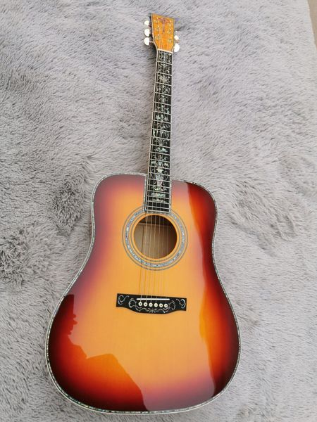 

41 inch d45 series full abalone inlaid acoustic guitar