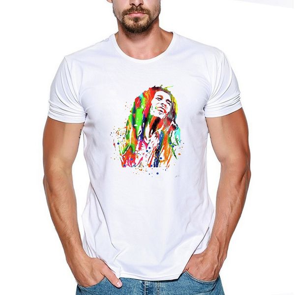

bob marley tshirt men women rock godfather t-shirt summer funny short sleeve modal tees shirt xxl tshirt, White;black