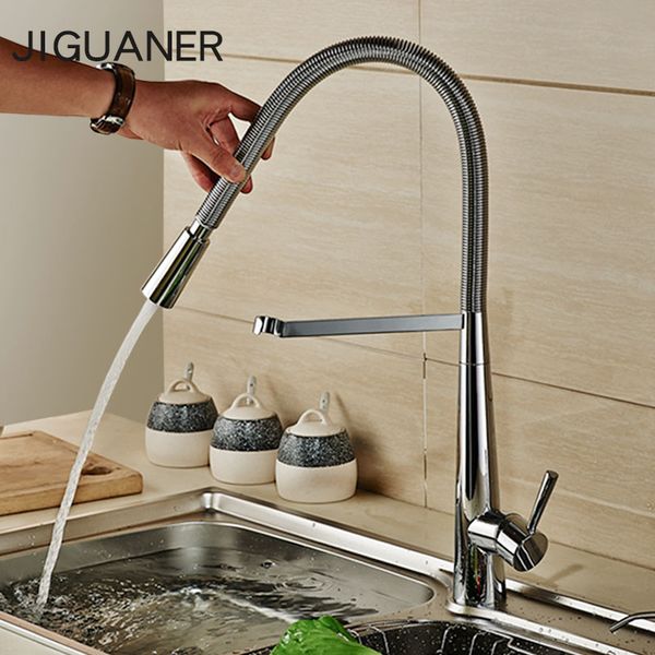 

jiguaner brass basin kitchen faucet pull out kitchen tap cold and water mixer 360 rotary cleaning vegetable faucet jgr8008