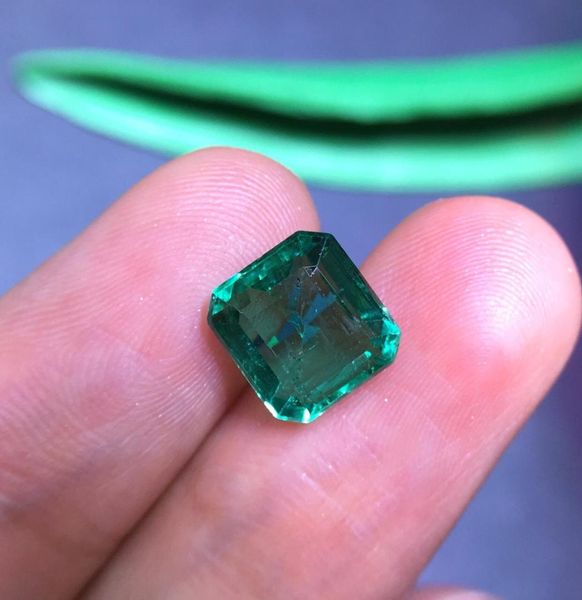 

emerald gemstone natural 3.29ct zambia natural vivid green emerald loose gemstones loose stones for jewelry bracelets making, Black