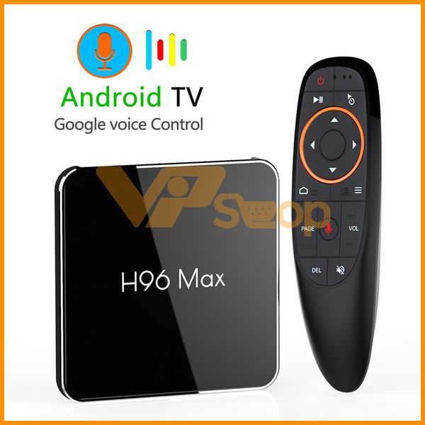 

h96 max x2 android 8.1 mini tv box with voice remote 4gb 64gb 32gb 16gb s905x2 usb3.0 1080p h.265 4k set box google play h96max smart tv