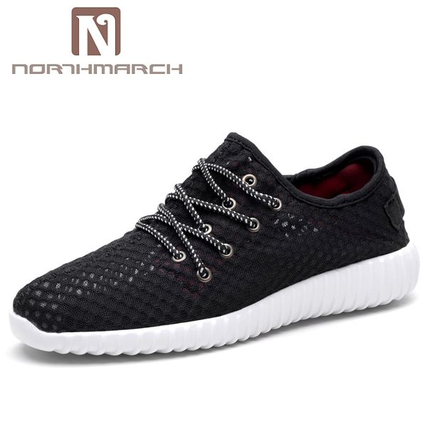 

northmarch brand men casual shoes breathable lace-up summer men shoes lightweight comfortable sneakers chaussure homme, Black
