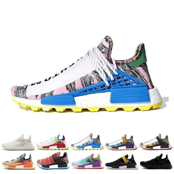 

new human race trail running shoes men women pharrell williams hu runner yellow black white solar pack nerd blue sport runner sneaker