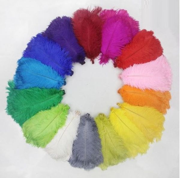 12 14inch Ostrich Feather Plume White Royal Bule Black Red