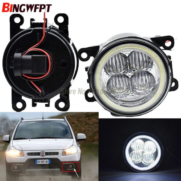 

2x super bright angel eyes white blue led fog lamps fog light for sedici 2009-2016