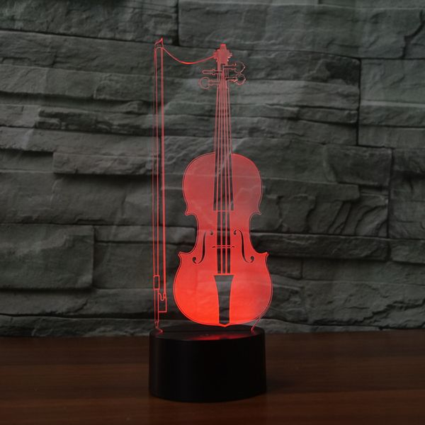 

seven neon]violoncel shape acrylic 7colors desk lamp 3d lamp novelty gift led night light millennium falcon light