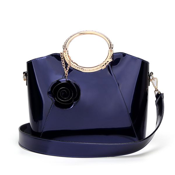 

women's bag patent sequined bucket bridal bag 2019 autumn new european style slung shoulder