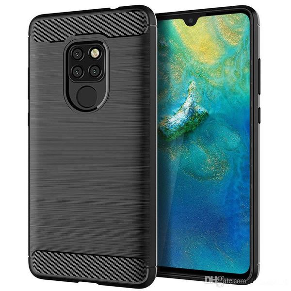 

Soft TPU Silicone Case Brush-Finish Phone Cover For Huawei P20 Mate 20 Pro Lite P Smart Y7 Prime 2018 Y9 2019