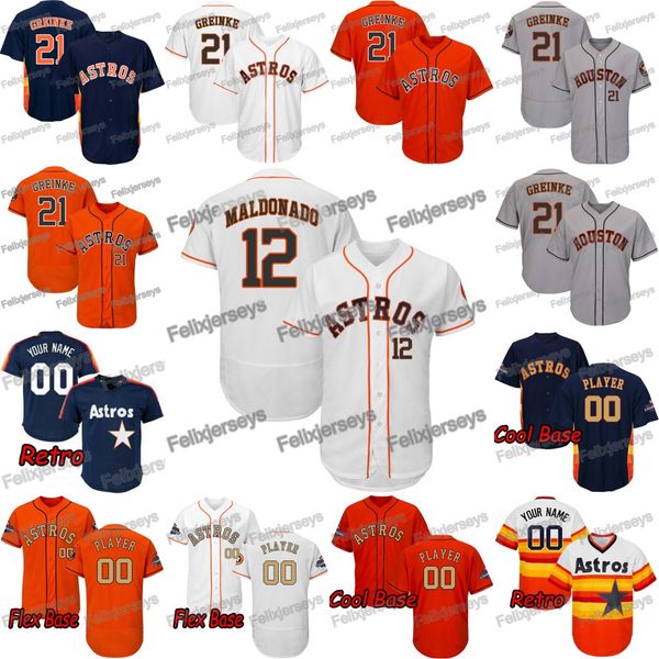 

12 Martin Maldonado Zack Greinke Alex Bregman Jose Altuve Carlos Correa George Springer Astros Yuli Gurriel Michael Brantley Jersey