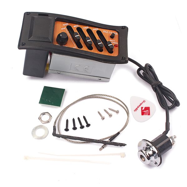 

guitar 4 band acoustic guitar preamp amplifier eq 7545r pickups yellow