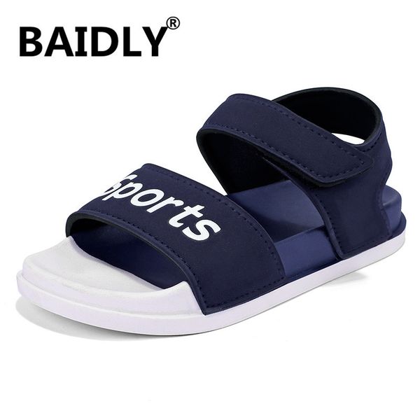 

new summer leather sandals orthopedic children's shoes skidproof kids soft shoes casual boys sandals sandalia infantil t200411, Black;red
