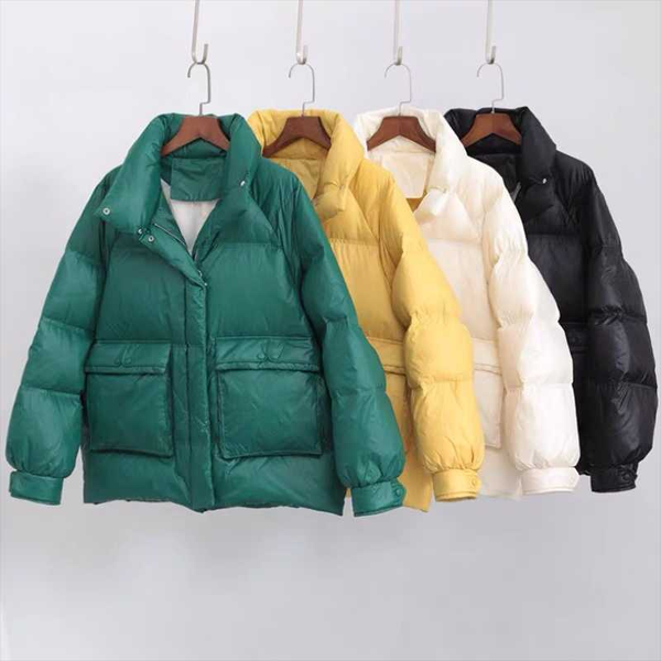 

women's down & parkas women thick jackets white duck winter warm coats parka jacket female fashion outwear, Black