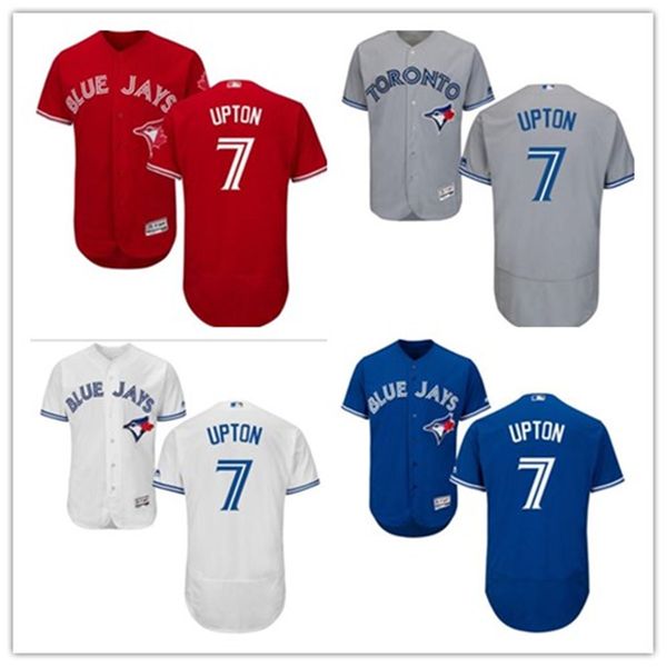 

custom baseball jerseys toronto 7 b.j. upton toronto/bluejays blue jaymen women youth red white high-quality jersey, Blue;black