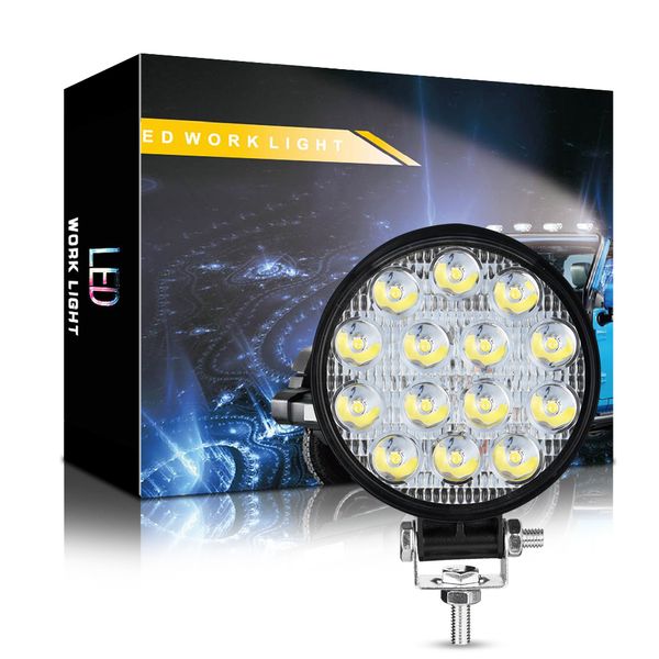 

dxz led work light bar 9v 30v spot 42w led headlights bar for work driving offroad boat car tractor truck light for car