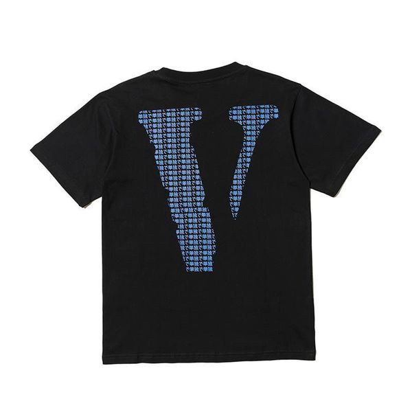 

19ss fashion women men t shirts hip hop streetwear cotton friends short sleeve big v logo women skateboard tees, White