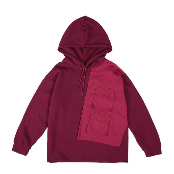 

2019 осень осень-зима мужские женская мода верхняя одежда свитера спортивные куртки высокого лоскутная топы ветровки повседневный толстовки, Black