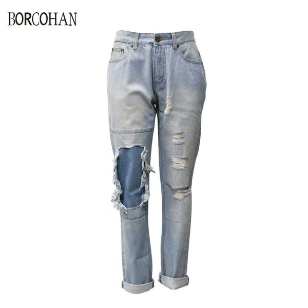 

men summer jean ripped jeans patchwork baggy jeans thin comfortable denim yk154, Blue
