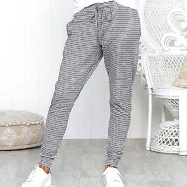 

sports pants fashion charming women fashion high waisted soft skinny stretchy striped pants slim jeggings 2020 sale, Black;white