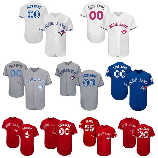 

27 vladimir guerrero jr. toronto baseball jerseys blue jays 6 marcus stroman 2 troy 19 bautista 12 alomar jersey, Black;white