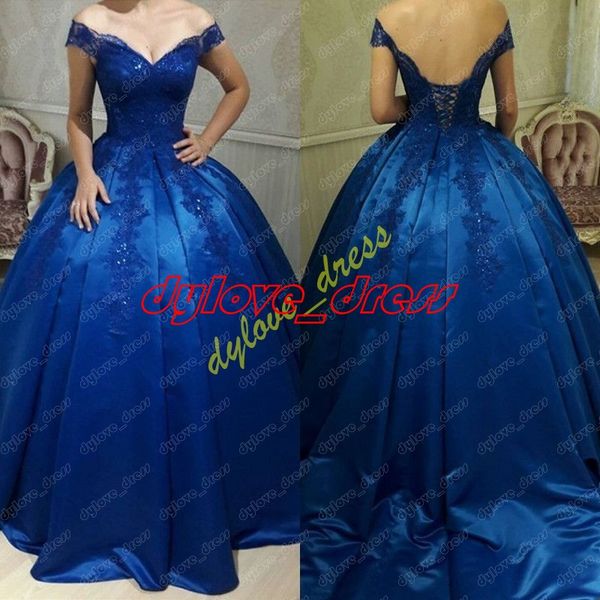 

2021 arabic royal blue lace ball gown long plus size african black girl prom quinceanera dresses vestidos de fiesta formal dress
