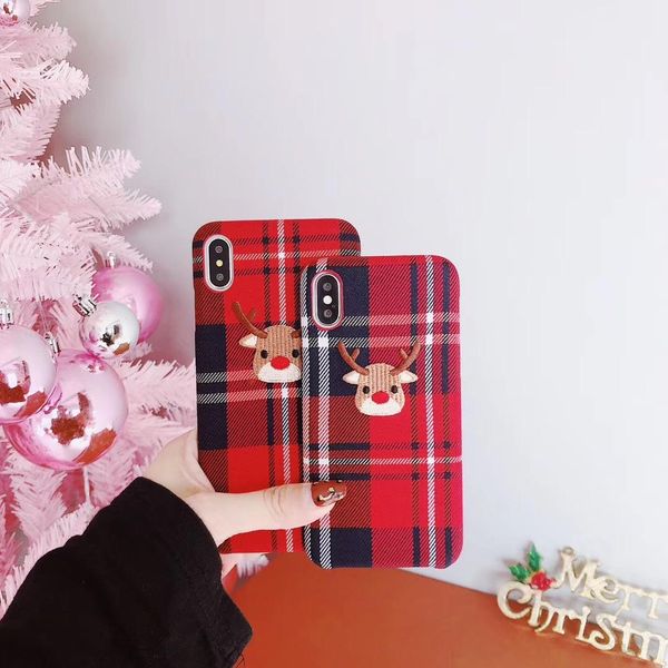 

ell cute cartoon christmas mobile phone case for iphone xs max xr x 6 7 8 tpu case phone cover soft