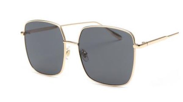 

new fashion high definition retro metal large frame individual sunglasses fashion colorful square elite female sunglasses, White;black