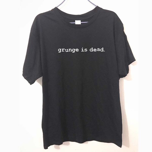 

new summer grunge is dead kurt cobain nirvana 90s rock funny t shirt men funny cotton short sleeve t-shirt tshirt camiseta, White;black