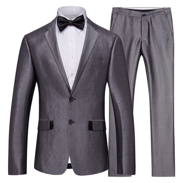 

two suits for three seasons can wear men's suit fashion britain trim handsome business casual wedding suit, White;black
