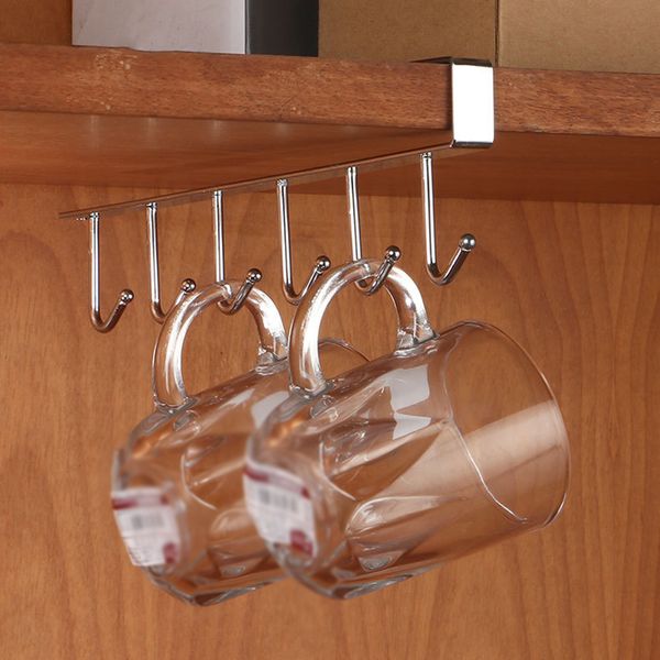 

26*7.8cm kitchen cup holder hanger hook under shelf storage rack organizer tool