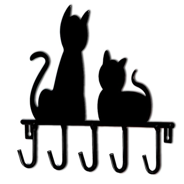 

steel black cat key hanger key holder wall wall