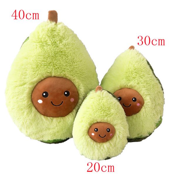 

100 cotton fruit avocado pillow tuffed plu h toy for child holiday gift 20cm 30cm 40cm