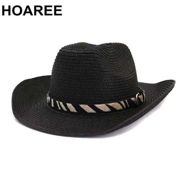 

hoaree western ковбойские шляпы черный мужской женский солома пляж hat leopard панама мужчины женщины открытый весна лето вс hat
