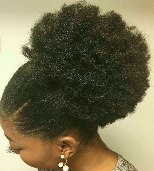 

120g kinky curly puff drawstring ponytail hair chignon afro bun ponytail new style curly combsfor black woman