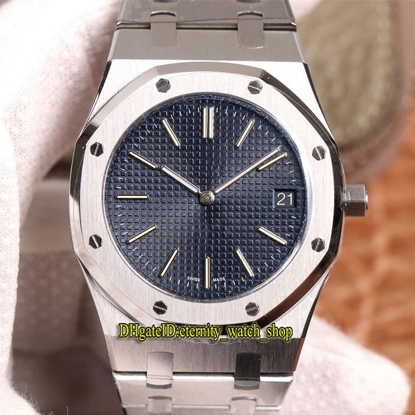 

version 39mm xf extra-thin 8.5mm 15202 15400 blue dial cal.2121 automatic mechanical mens watch 904l steel case steel band sport watches, Slivery;brown