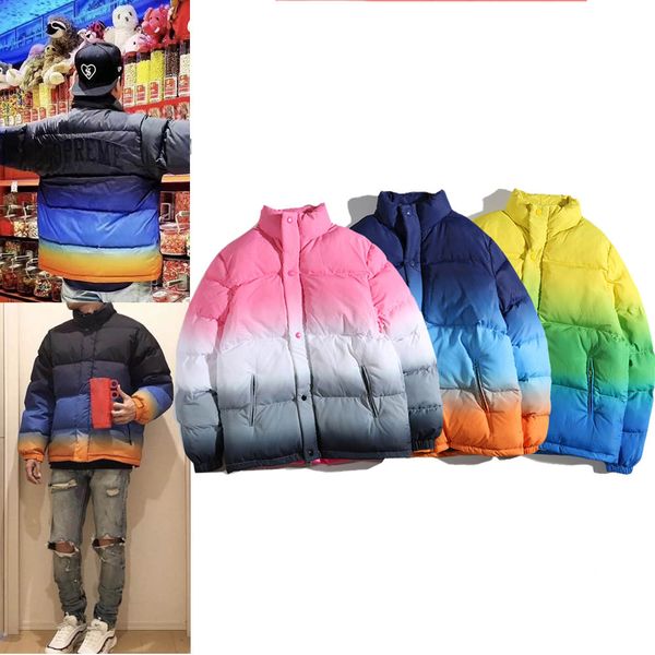 

suprÃªme men designer jacket coat mens winter jacket warm men coat red box candy color windproof couple jackets cotton clothing, Black;brown