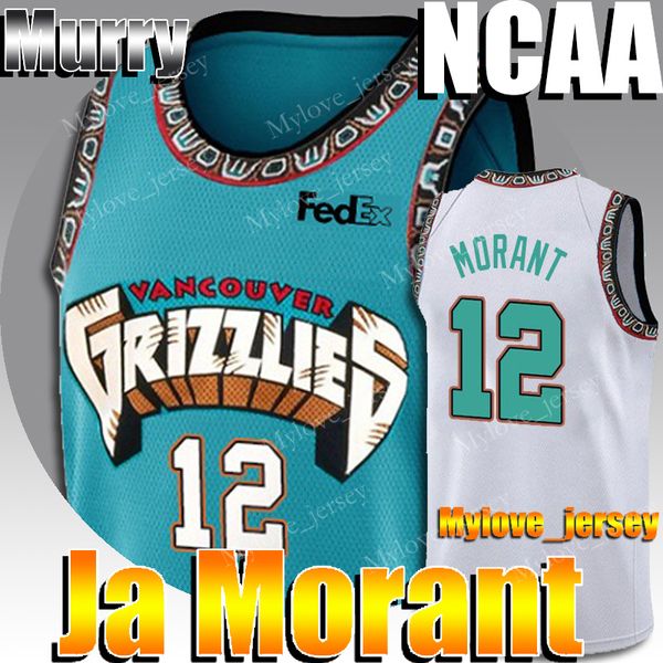 

NCAA Memphis 12 Ja Morant Jersey Vancouver Throwback Duke 1 Zion Williamson Jerseys 9 RJ Barrett Teal College Basketball Jersey