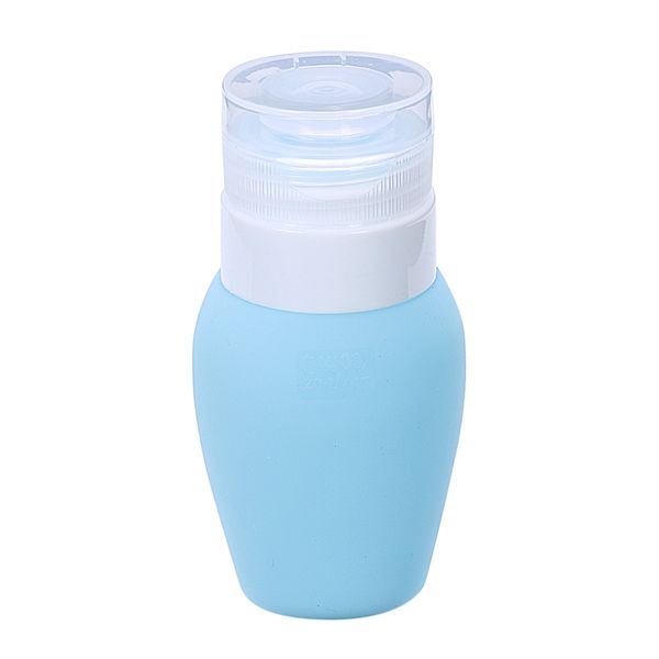 

60ml silicone press bottle for shampoo shower lotion gel sub-bottling squeeze makeup refillable bottles portable travel blue