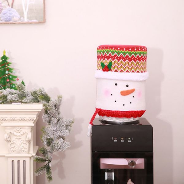 

diy party christmas day office decor water dispenser bucket drinking bucket cover decorationsd cartoon home furnishing dress up