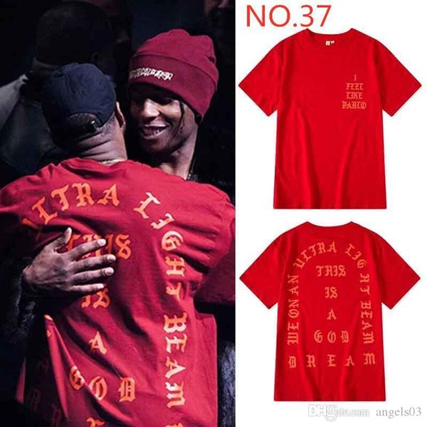 

2020 kanye luxury mens t-shirt high-quality trend brand ladies designer brand with label hip-hop kids alliance see, White;black