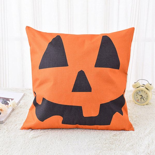 

45*45cm cotton pillow cover halloween linen pumpkin pillow case car sofa cushion cover home decoration bed sofa supplies dhl an2688